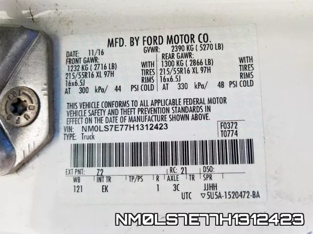 NM0LS7E77H1312423 фото 2