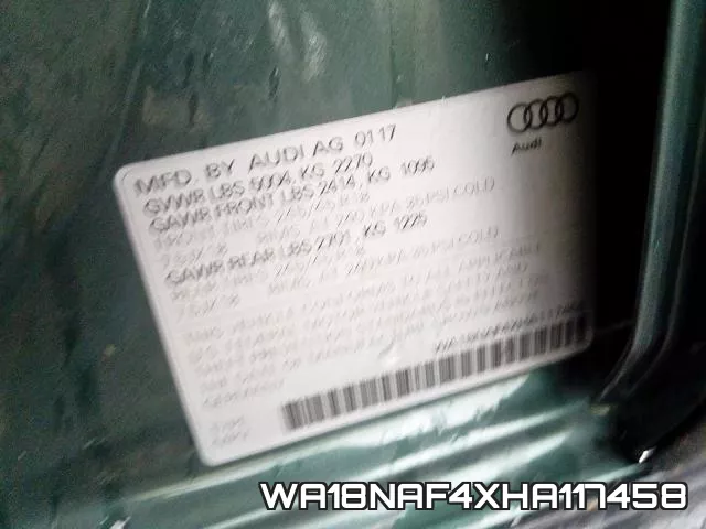 WA18NAF4XHA117458 фото 2