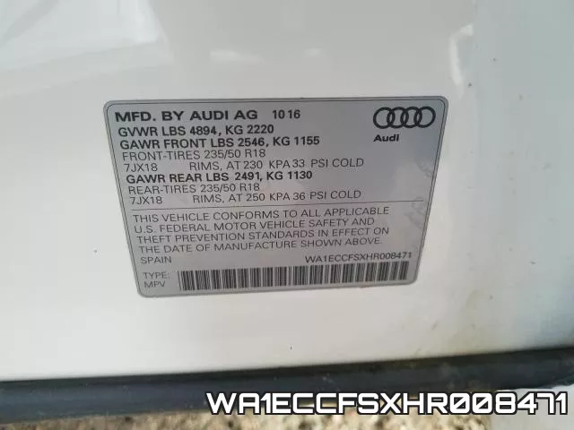 WA1ECCFSXHR008471 фото 2