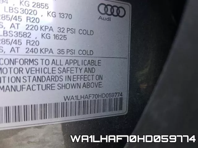 WA1LHAF70HD059774 фото 2