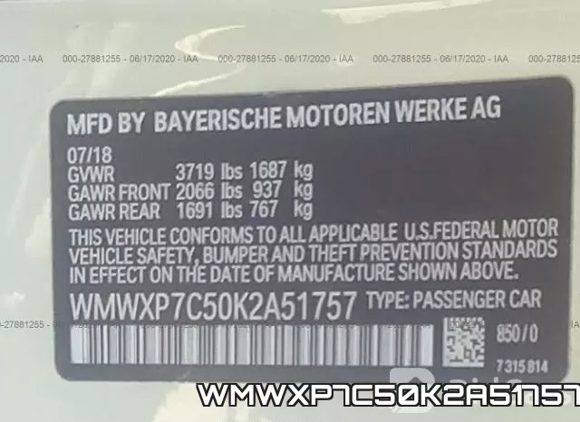 WMWXP7C50K2A51757 фото 10