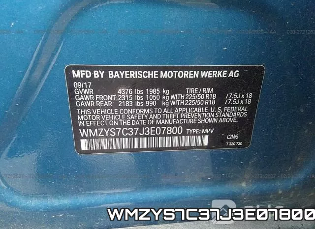 WMZYS7C37J3E07800 фото 10