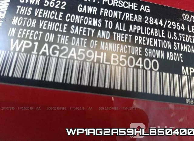 WP1AG2A59HLB50400 фото 10