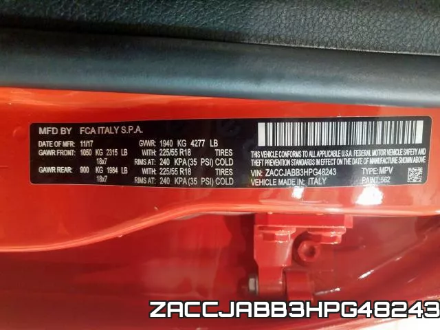 ZACCJABB3HPG48243 фото 2