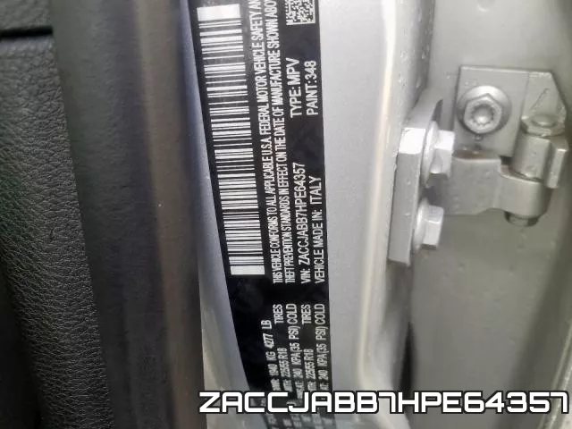 ZACCJABB7HPE64357 фото 2