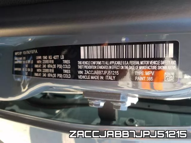 ZACCJABB7JPJ51215 фото 2