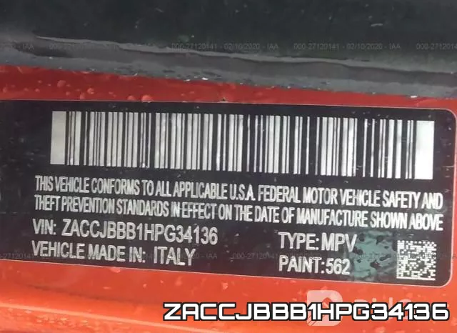 ZACCJBBB1HPG34136 фото 10