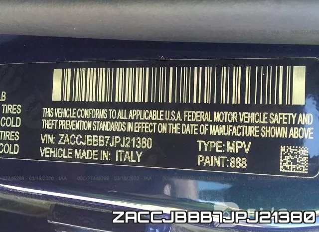 ZACCJBBB7JPJ21380 фото 10