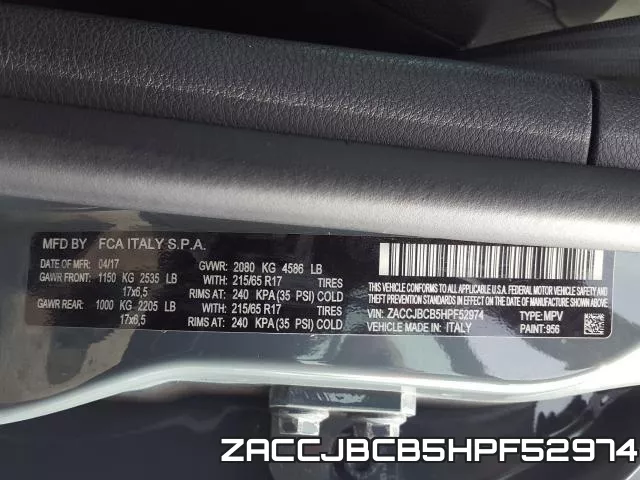 ZACCJBCB5HPF52974 фото 2