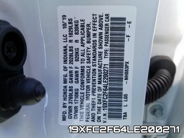 19XFC2F64LE200271 фото 2