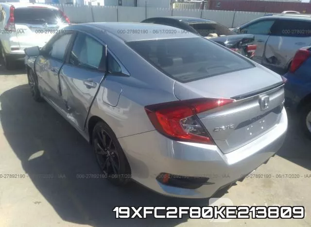 19XFC2F80KE213809 фото 4