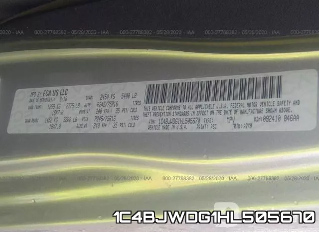 1C4BJWDG1HL505670 фото 10