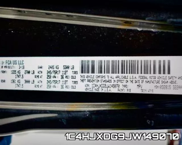 1C4HJXDG9JW149070 фото 2