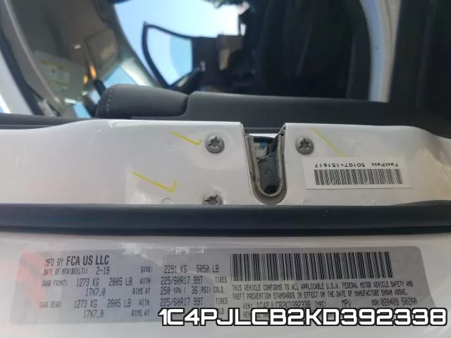 1C4PJLCB2KD392338 фото 2