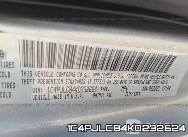 1C4PJLCB4KD232624 фото 10