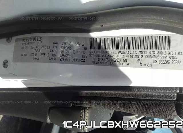 1C4PJLCBXHW662252 фото 10