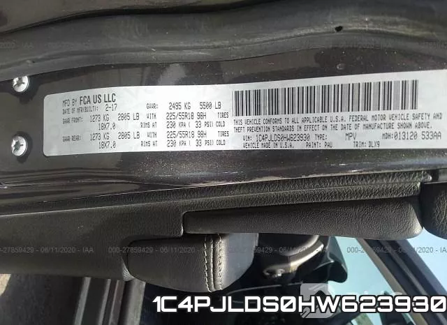 1C4PJLDS0HW623930 фото 10