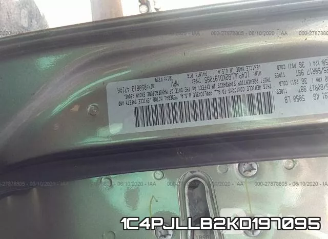 1C4PJLLB2KD197095 фото 10