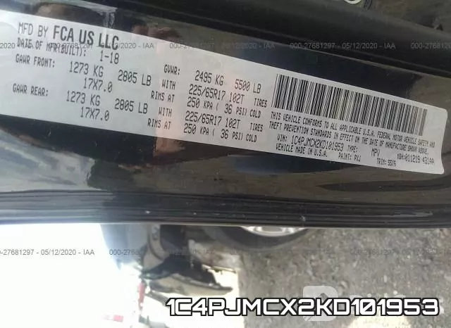 1C4PJMCX2KD101953 фото 10