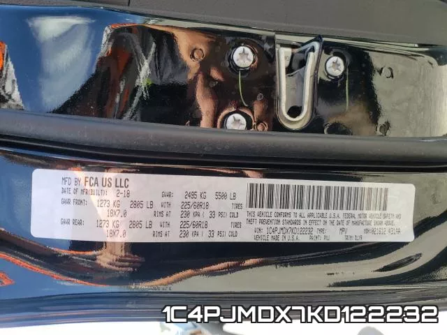 1C4PJMDX7KD122232 фото 2