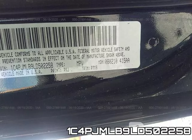 1C4PJMLB9LD502258 фото 10