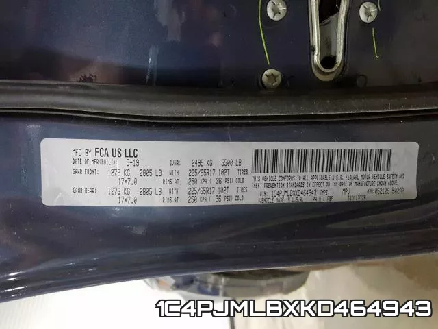 1C4PJMLBXKD464943 фото 2