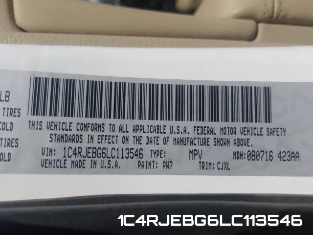 1C4RJEBG6LC113546 фото 2