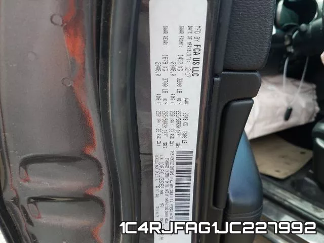 1C4RJFAG1JC227992 фото 2