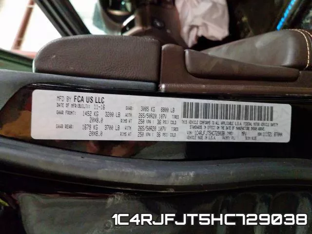1C4RJFJT5HC729038 фото 2