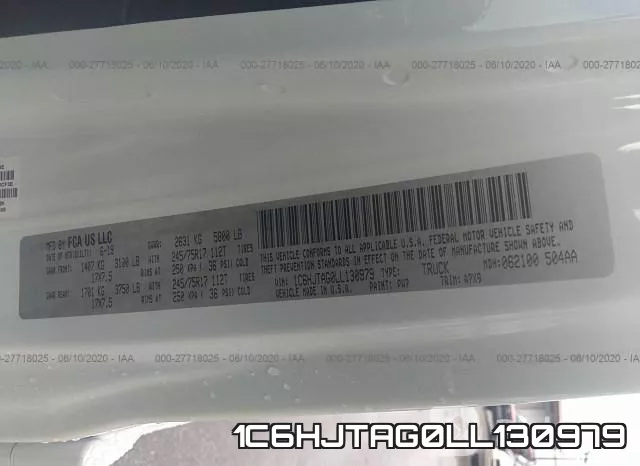 1C6HJTAG0LL130979 фото 10