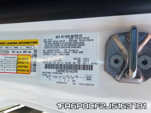 1FA6P8CF2J5163781 фото 2