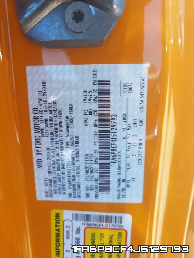 1FA6P8CF4J5129793 фото 2