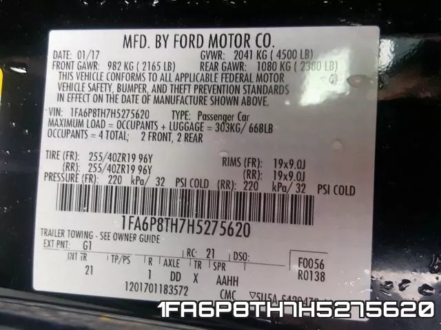 1FA6P8TH7H5275620 фото 2