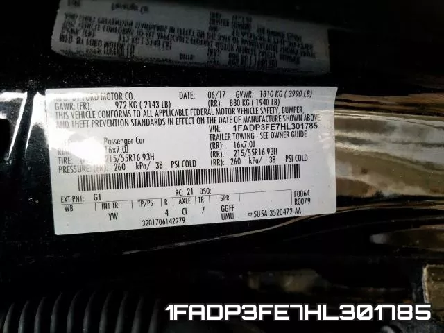 1FADP3FE7HL301785 фото 2