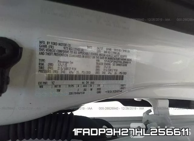 1FADP3H27HL256611 фото 10