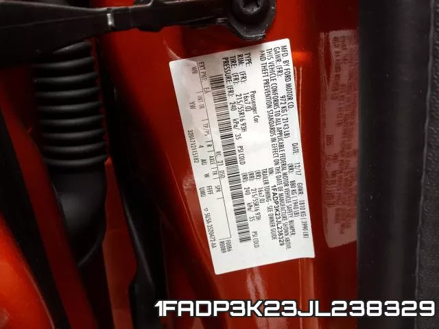 1FADP3K23JL238329 фото 2
