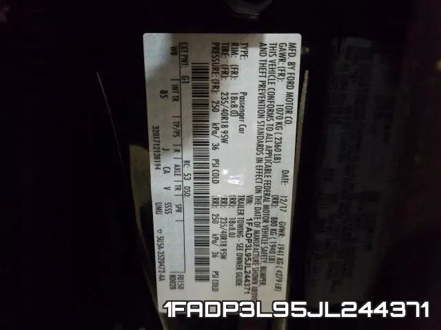 1FADP3L95JL244371 фото 2