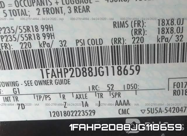 1FAHP2D88JG118659 фото 10