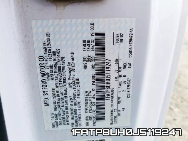 1FATP8UH0J5119247 фото 2