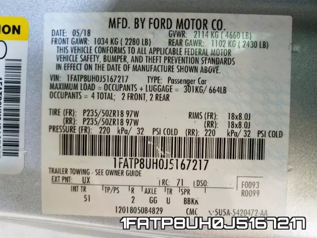 1FATP8UH0J5167217 фото 2