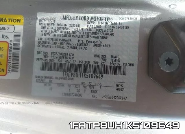 1FATP8UH1K5109649 фото 10