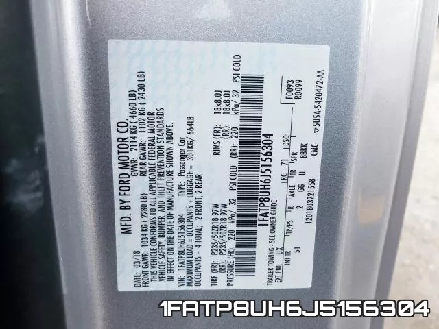 1FATP8UH6J5156304 фото 2