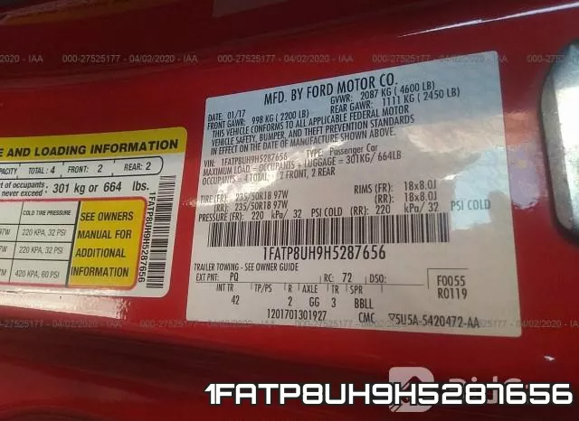 1FATP8UH9H5287656 фото 10