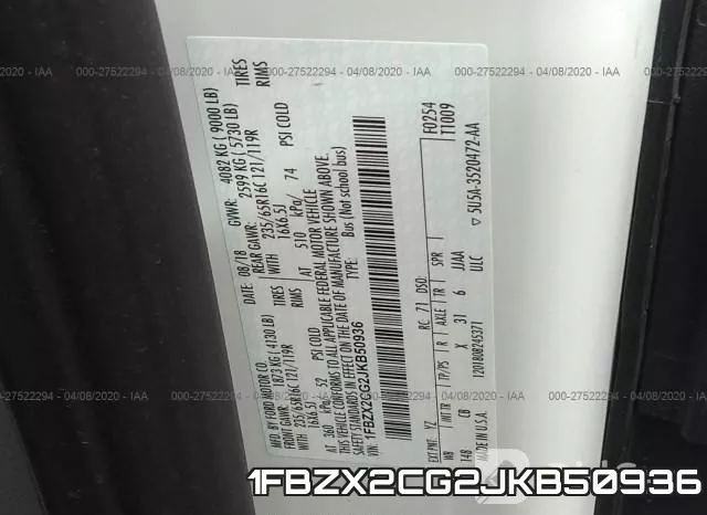 1FBZX2CG2JKB50936 фото 10