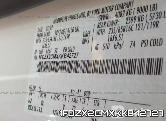 1FDZX2CMXKKB42727 фото 10