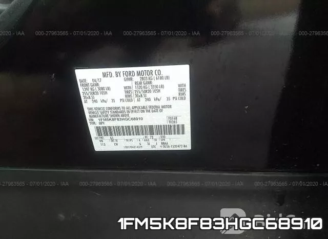 1FM5K8F83HGC68910 фото 10