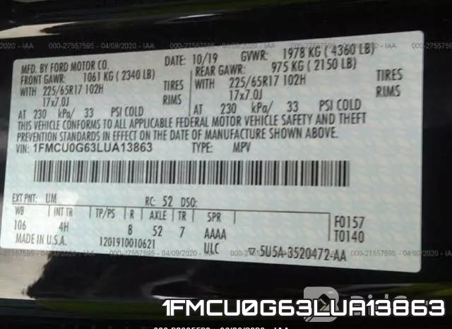 1FMCU0G63LUA13863 фото 10