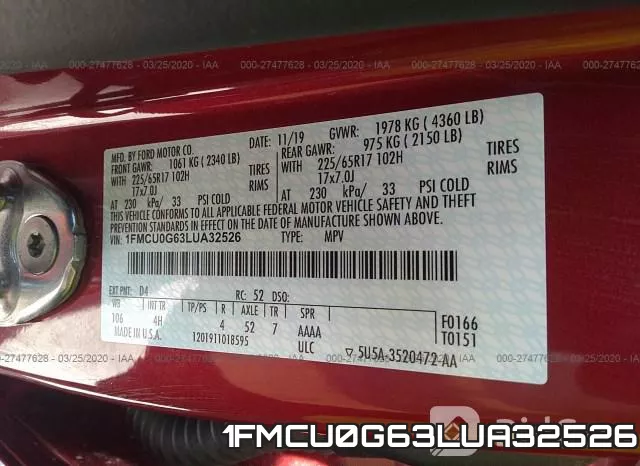 1FMCU0G63LUA32526 фото 10