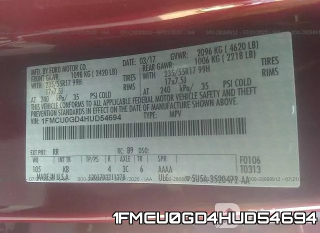 1FMCU0GD4HUD54694 фото 10