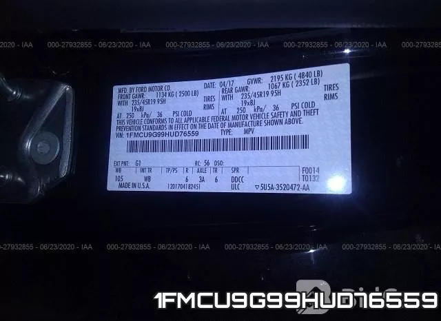 1FMCU9G99HUD76559 фото 10